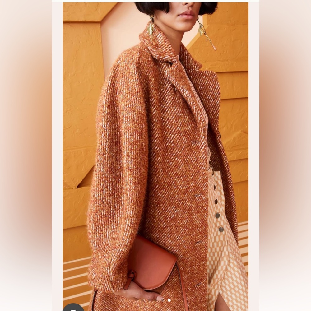🍁ULLA JOHNSON Luxury Alpaca Wool Lana coat in Bronzite - RARE - Picture 4 of 13